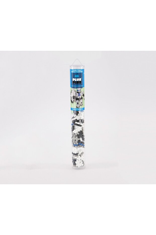 Robot Tube 100pcs Building Bricks and Construction Toy, Black and White - 1