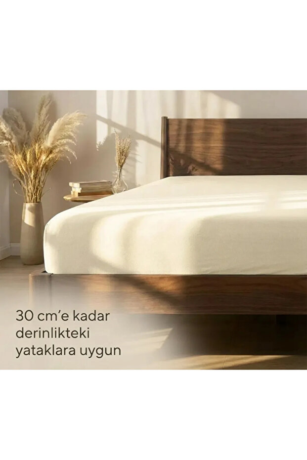 %100 Pamuk Havlu Lastikli Çarşaf - 3