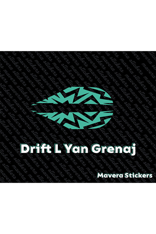 ملصق بنمط متعرج من Drift L Yan Grenaj باللون الأخضر النعناعي
