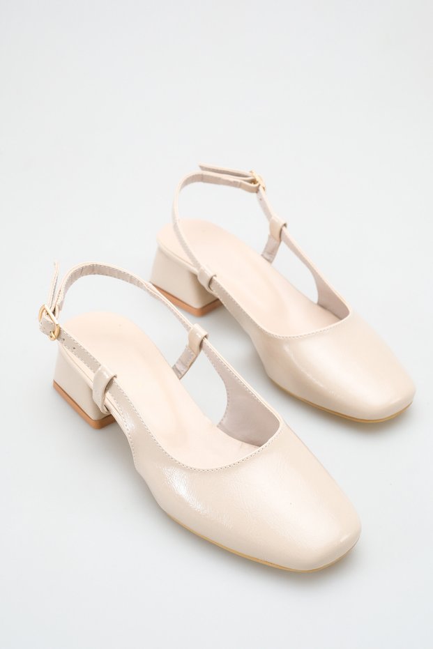 Genova Women's Yanki Heeled Ballerina Shoes – 5 cm Heel, Casual and Office Chic 1113