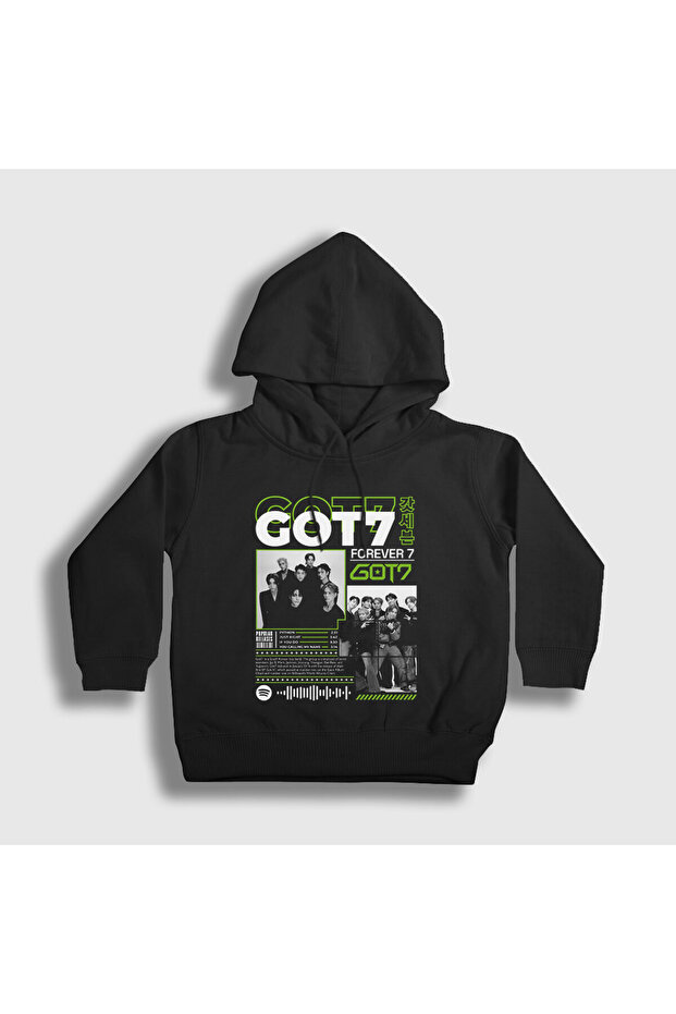 Unisex Kids Black Forever Pop Got7 Hooded Sweatshirt 597050Tt