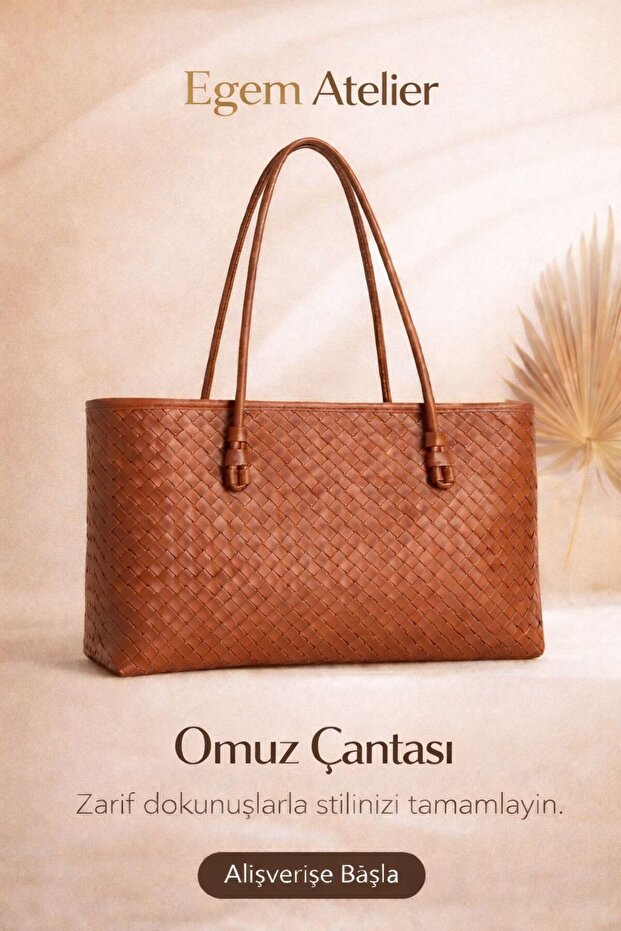 Women's Midi Shoulder Bag with Knitted Detail