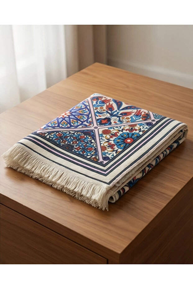 MOTİF BASKILI KALIN SECCADE - 3