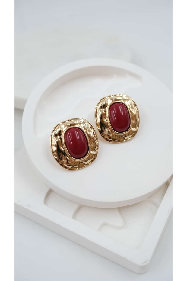 Gold Forged Plate Mini Vintage Earrings