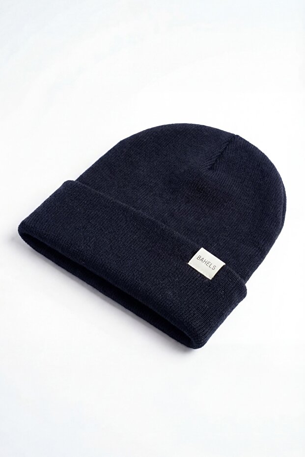 Unisex Siyah Kalın Basic Düz Triko Bere - 2