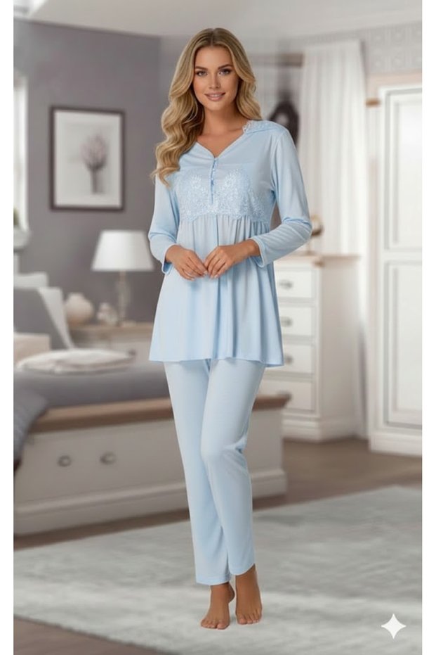 Women's Lace Maternity Maternity Pajama Set