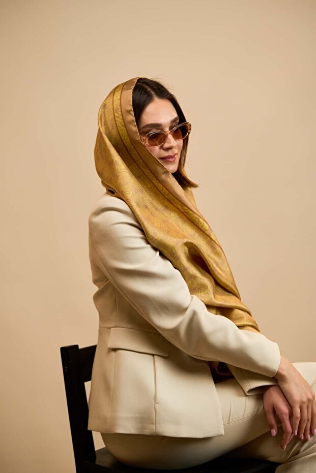 Fleurs İpek Şal - 3