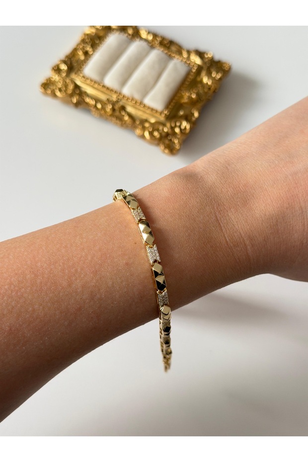 Steel Jeweler's Craftwork Zircon Bracelet