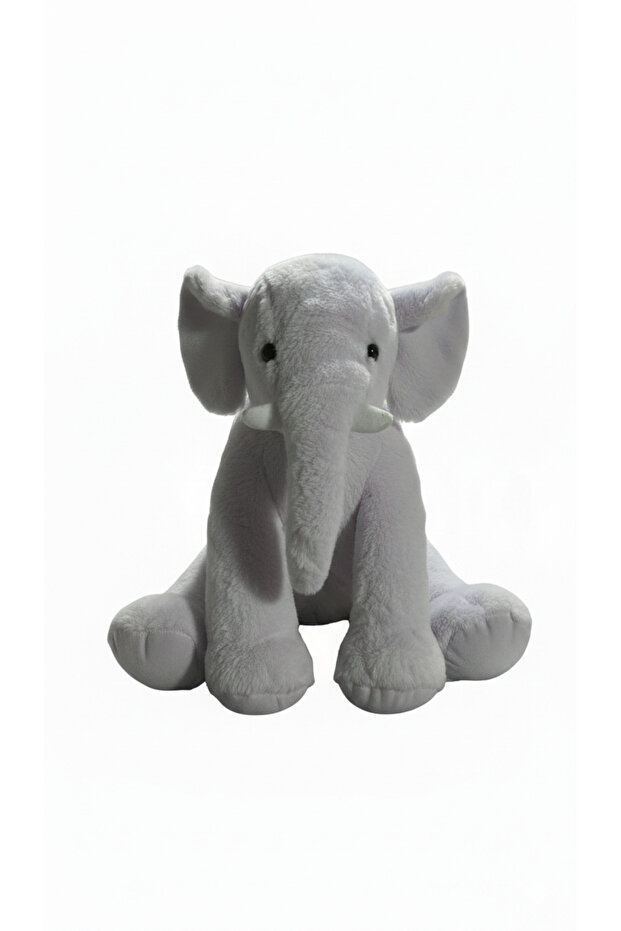 دمية فيل قطيفة 45 سم باللون الرمادي - 2