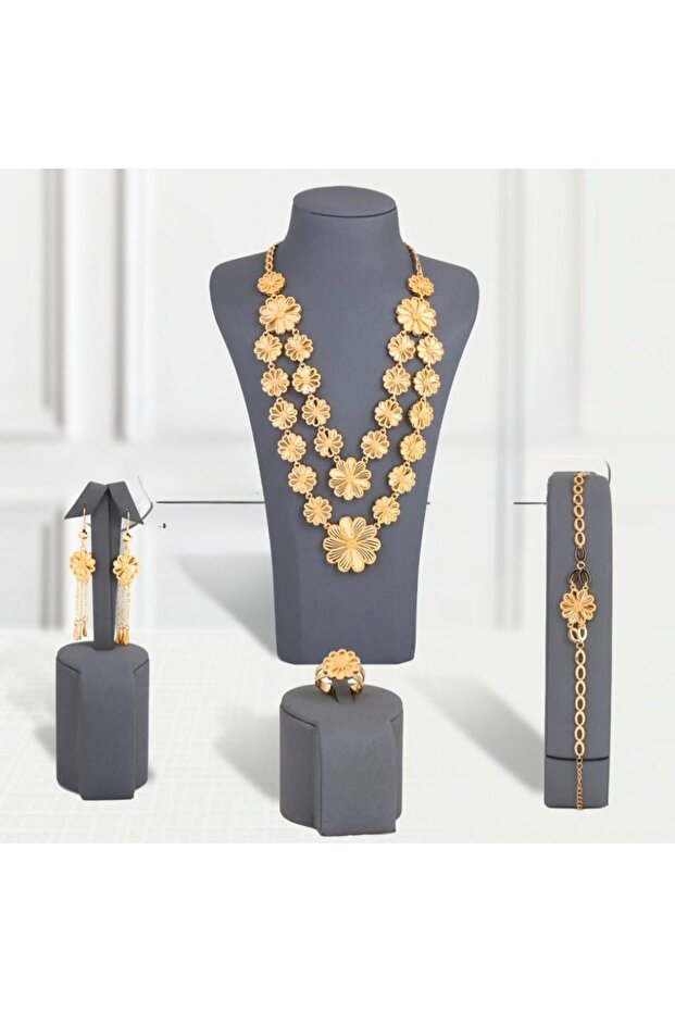 طقم سلاسل الاحقوان بديل الذهب - 1