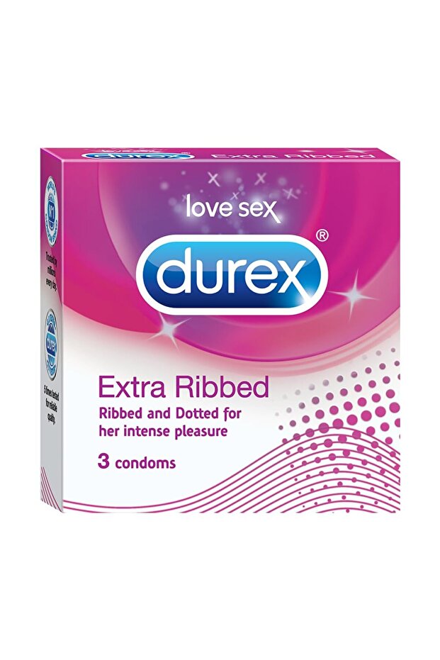 EXTRA RIBBED CONDOMN 3pcs