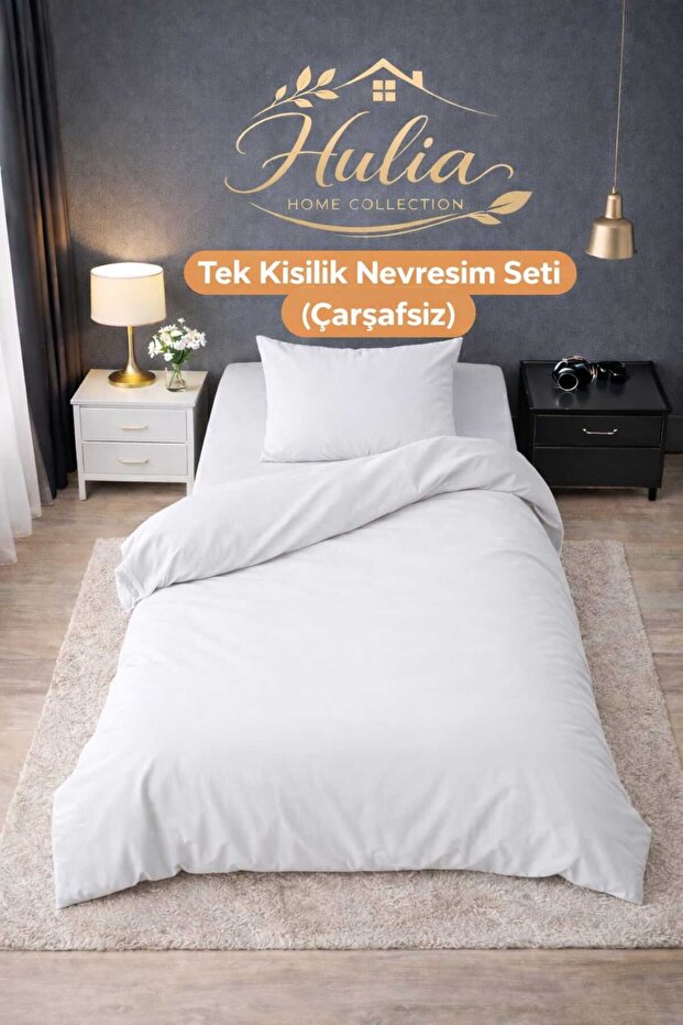 Duvet Cover Set Single Size Cotton Soft Textured (Duvet Cover+Pillowcase) Without Sheets