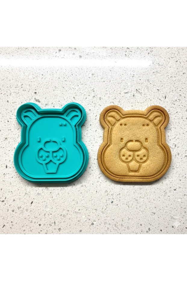 Happy Beaver Figured Cookie Mold | Forest Animals Stamp Set | Dough, Play Dough, and Clay