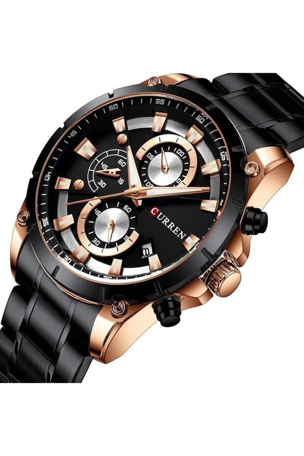 Premium Stylish Design All Functions Active Waterproof Steel Men's Wristwatch