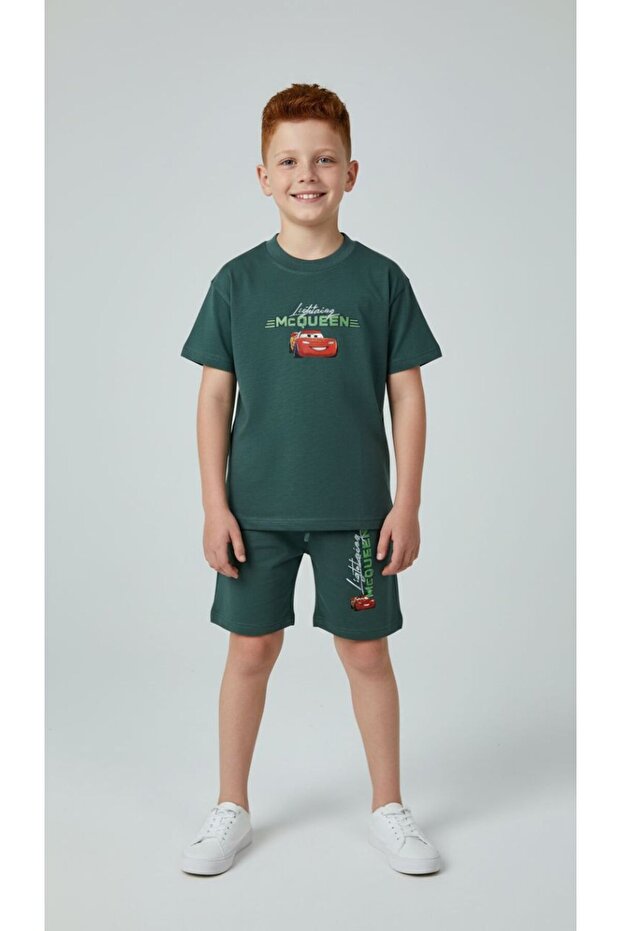Character Printed Short Sleeve Top and Shorts 2-Piece Set (1St) Class Fabric)