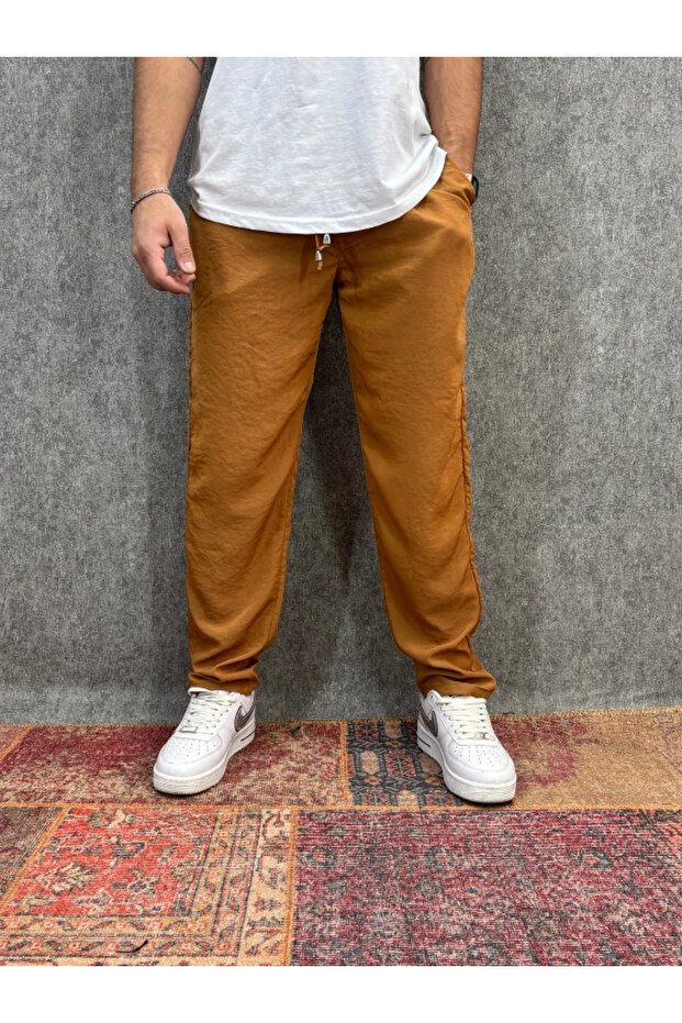 Elastic Waist Soil Parachute Pants