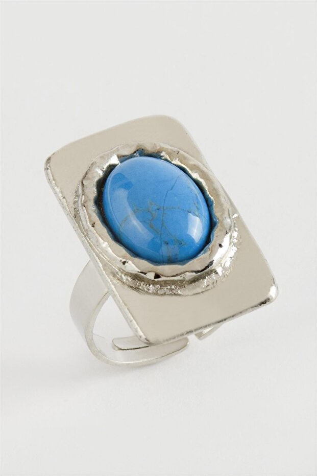 MTXDPN خاتم من حجر الفيروز المستطيل (185136) - أصفر - 1