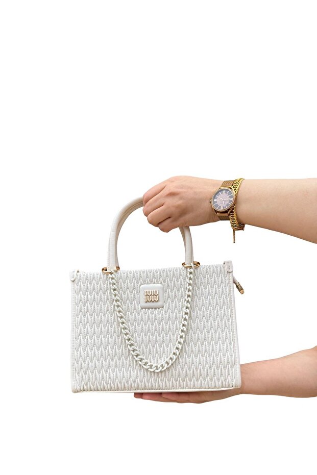 C1025 Women's Hand and Shoulder Bag Beige
