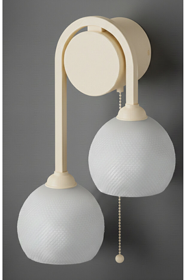 2-Headed Wall Sconce with Chain Switch Modern Retro Decorative Lighting