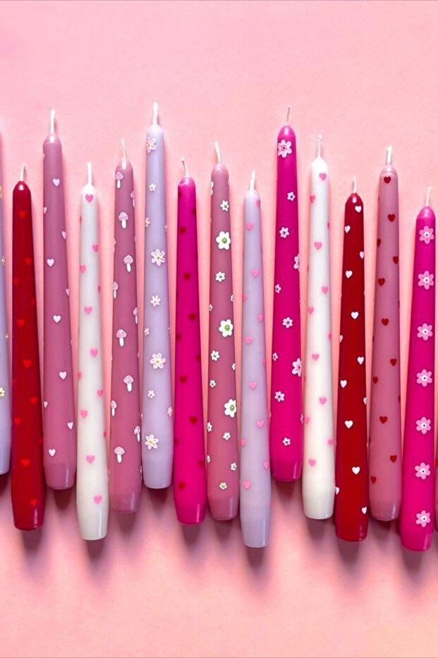 13 ADET RENKLİ MUM - 1