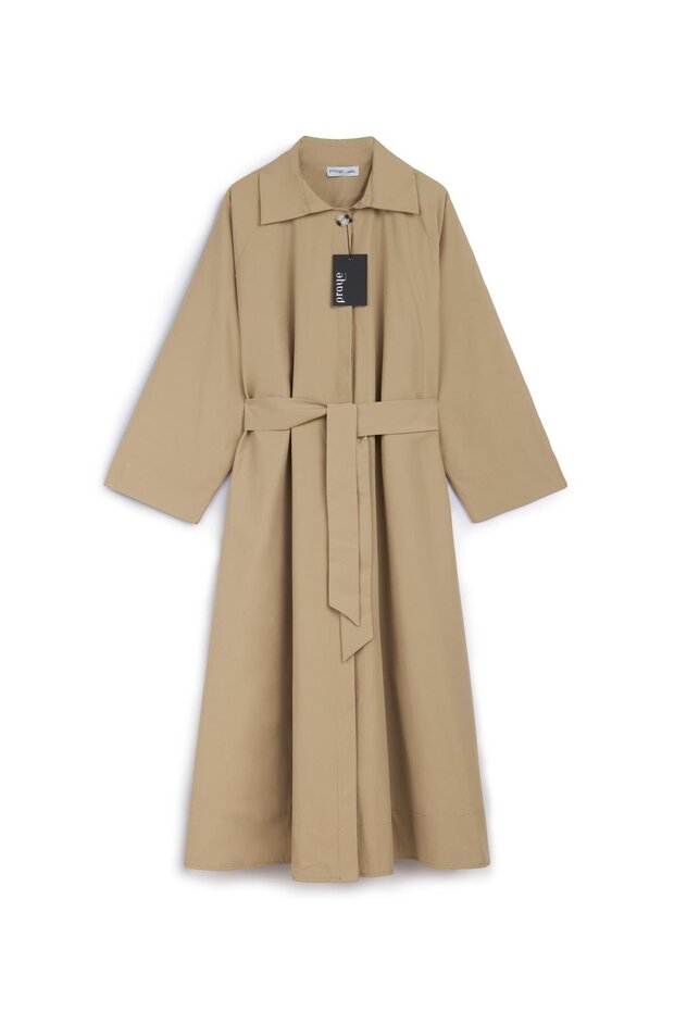 Mevlana Full Length Trench Coat Beige