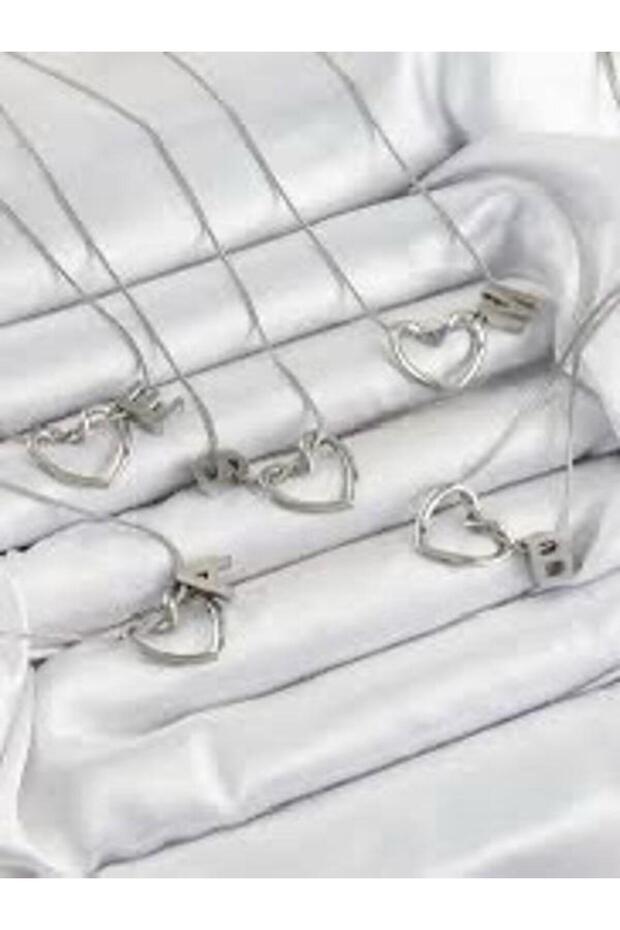 Hearted g Letter Silver 316L Stainless Steel Necklace -702