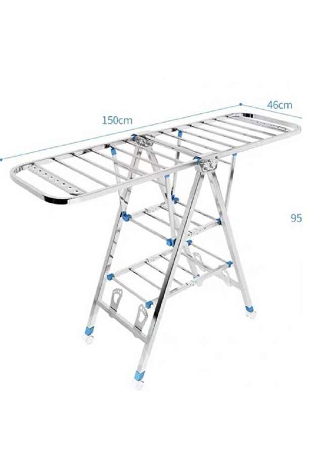 Stainless Steel Foldable Drying Rack – Heavy Duty Clothes, Towels & Shoe Stand