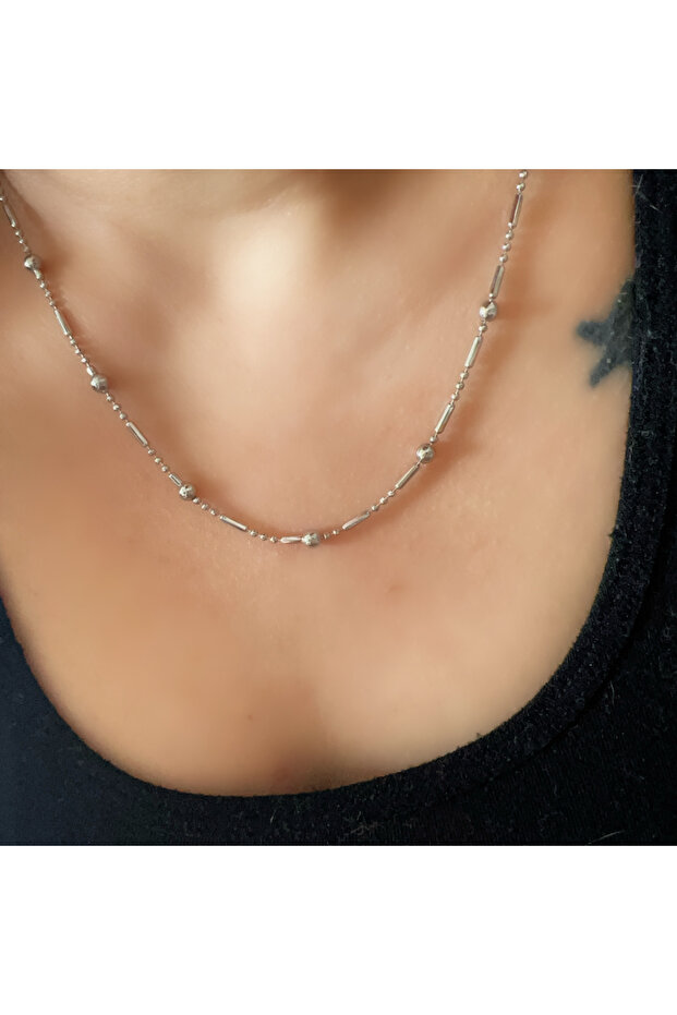 Xuping Ball Necklace 45Cm-Silver Color Acr8922