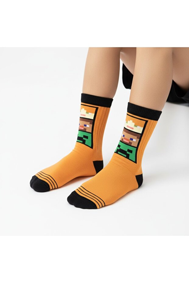 Minecraft Çocuk Çorap 3lü Set - 7