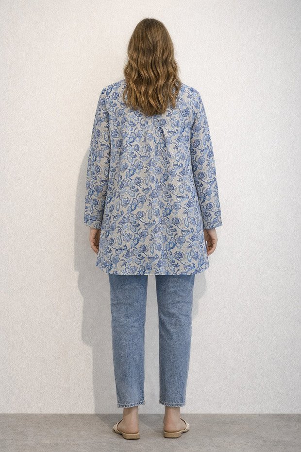 بلوزة شيفون منقوشة بالأزهار - 4