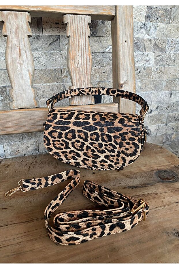 NERA Model Leopar Desenli Çanta - 3