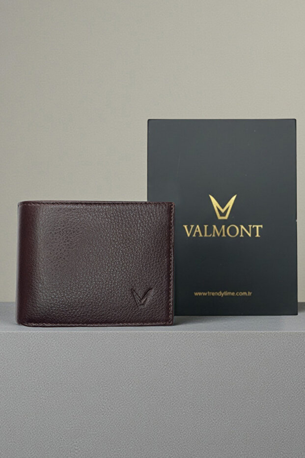 Genuine Leather, Brown Men's Wallet with Special Gift Box, Card Holder, and Coin Compartment