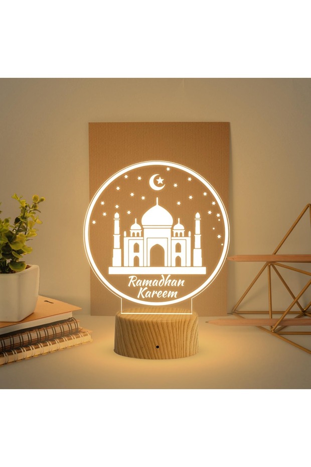 أضواء زخرفية ثلاثية الأبعاد بتقنية LED مستوحاة من رمضان لتزيين المنزل بأجواء رمضانية
