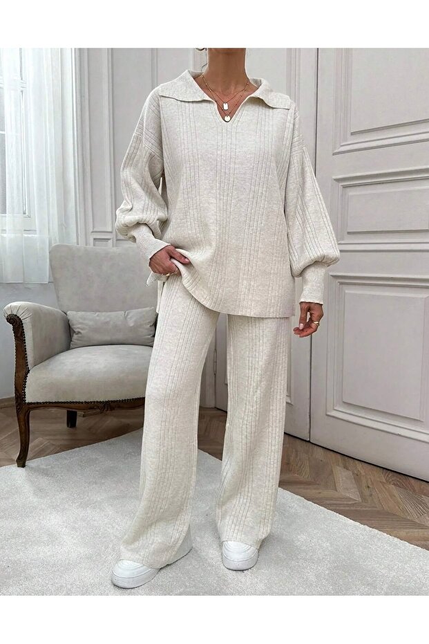 بدلة محاكة باللون الأحمر - 5