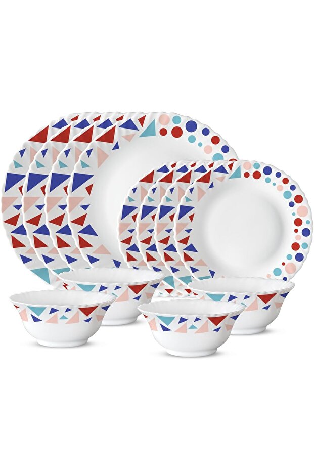 Larah Plano Opal Dinner Set, Speckle