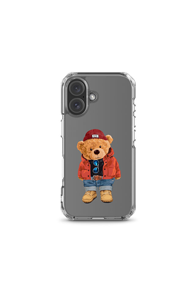 iPhone 16 Compatible Teddy Bear Printed Launch Case - 1