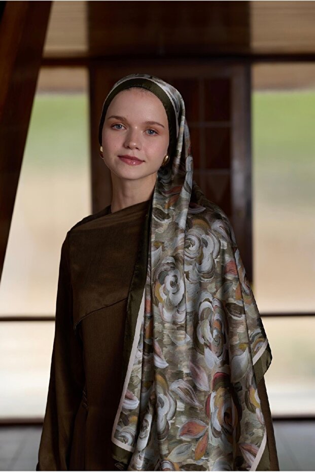 Winter Bloom Hint İpeği Şal 5014 - 3