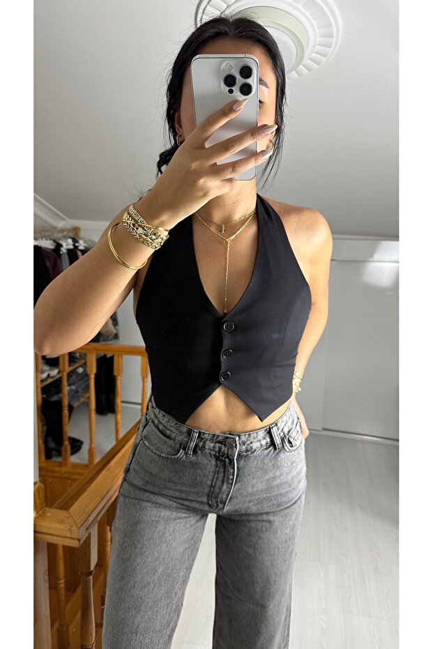 HALTER YAKA YELEK - 5