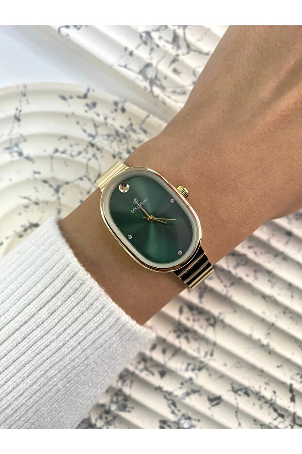 Riga Oval Kasa Gold Inside Green Women's Wristwatch