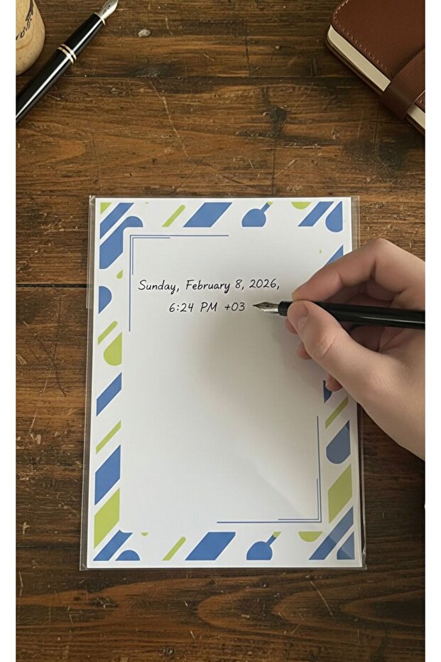 A5 Geometric Patterned Notepad – 50 Sheets, 120 Gr Thick Paper | Unlined Notepad - 2