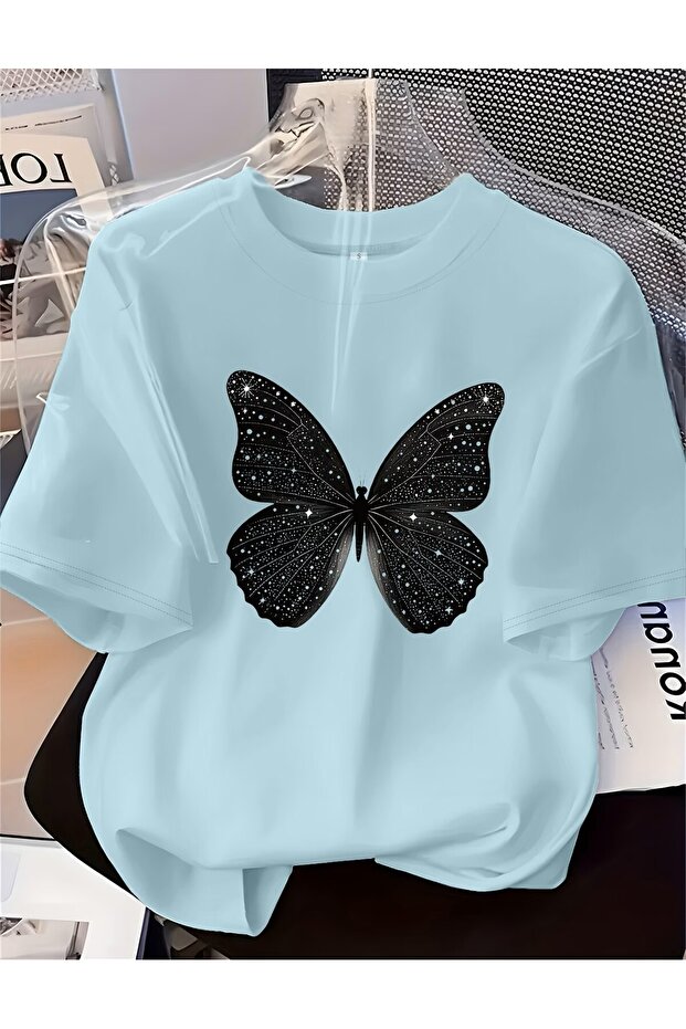 Shining Butterfly Printed T-Shirt