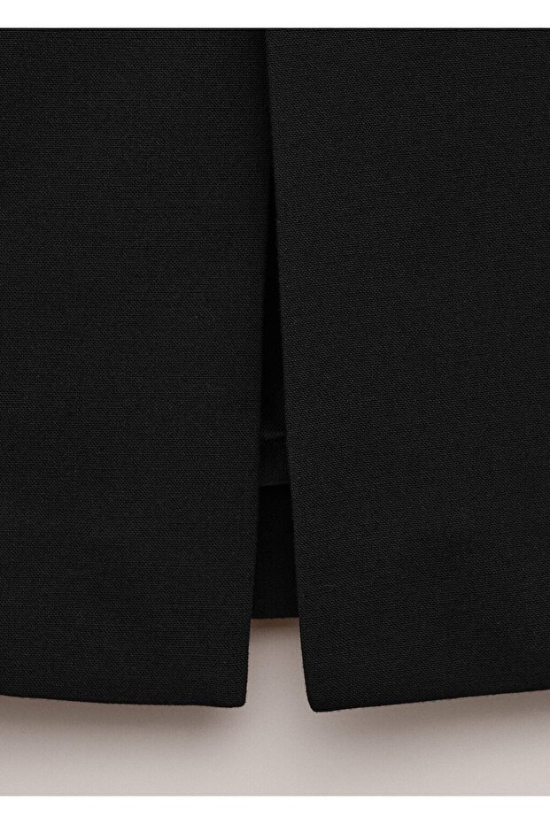 Yün karışımlı midi etek - 5