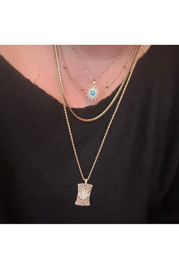 Shine Star 4'lü Çelik Kolye Seti - 5