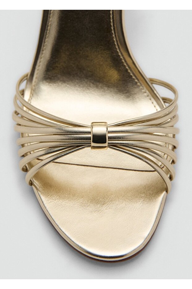 Bantlı topuklu sandalet - 4