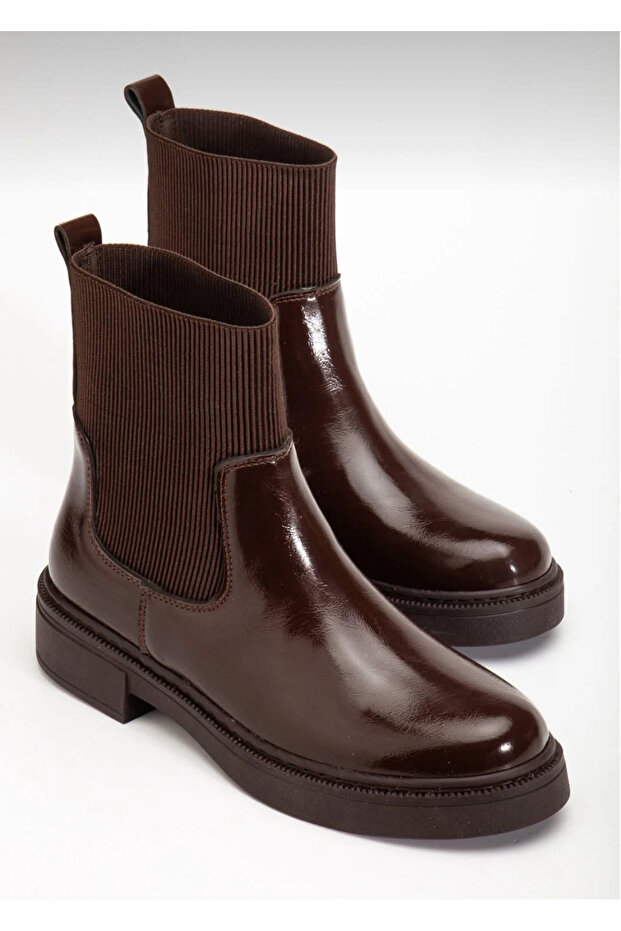 Kadın Kalın Taban Elastik Yan Bantlı Günlük Bot - 2