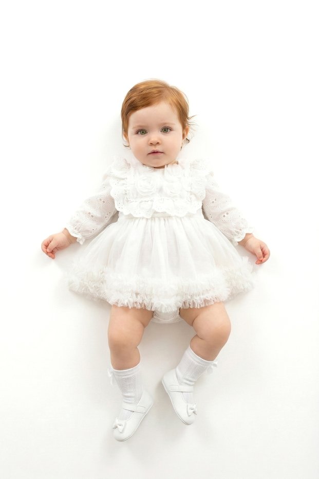 Baby Girl Dress Girl's Dress Rose Flower Birthday Party Wedding Special Occasion Holiday Dress