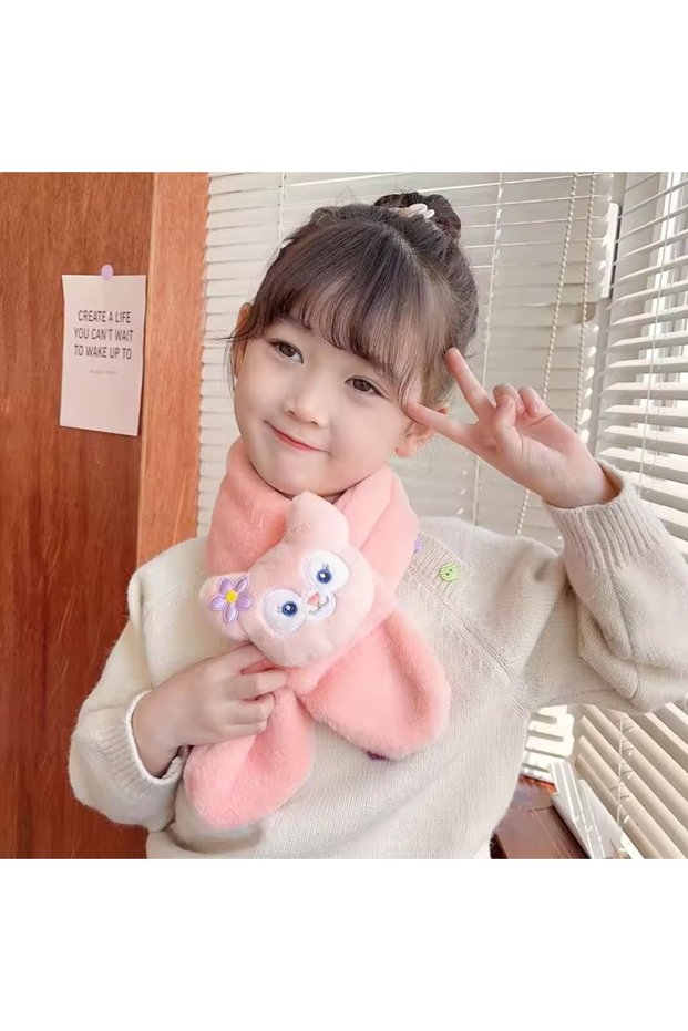 Linabell Cute Fox Lina Bell Furry Plush Scarf Neck Collar Young Girl Child Baby Gift