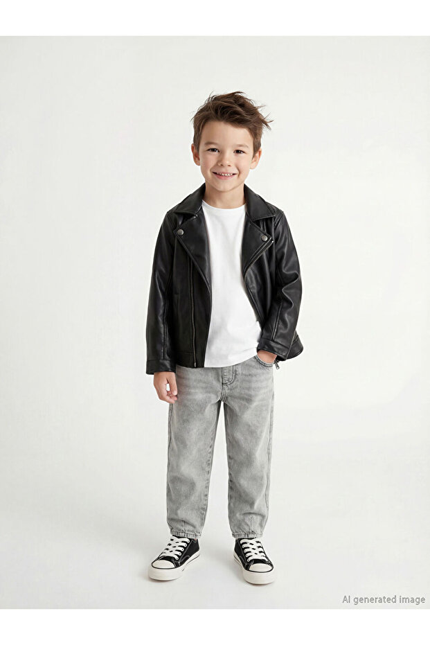 Gray Baggy Fit Boys' Jean Pants