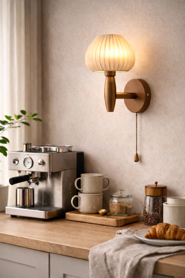 Modern Wall Sconce | Chain Keyed | Bedroom & Living Room | Coffee Corner Lighting