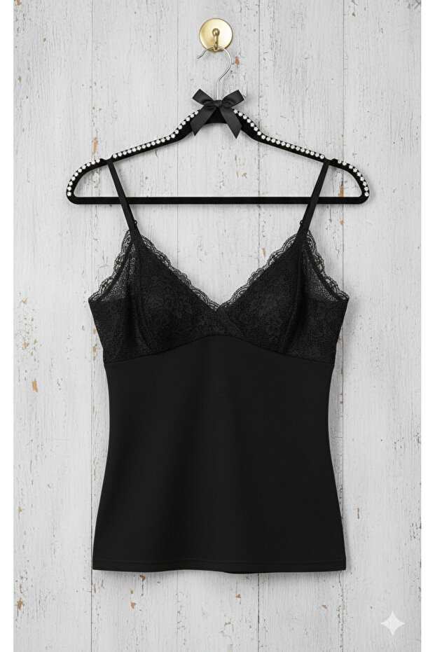 Dantelli İp Askılı Atlet - 1